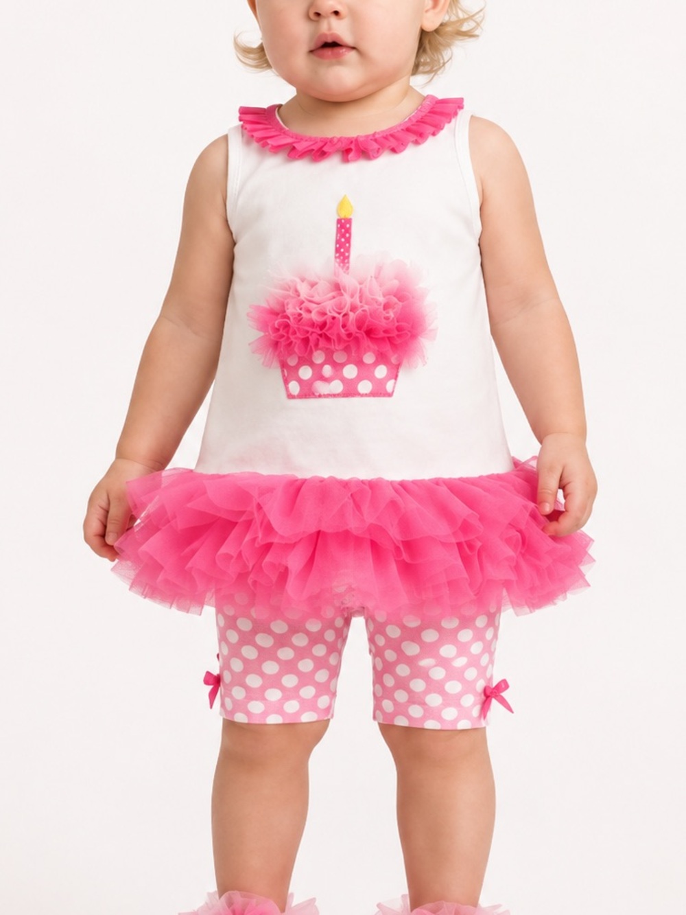 Mud Pie Baby Girl Birthday Cupcake Tunic